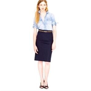 J. Crew Navy Pencil Skirt